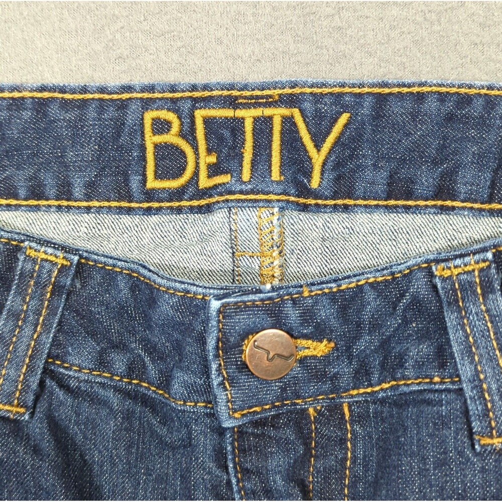 Kimes Ranch Jeans Women's 14x36 Blue Betty Mid Rise Boot Denim Western Cowgirl
